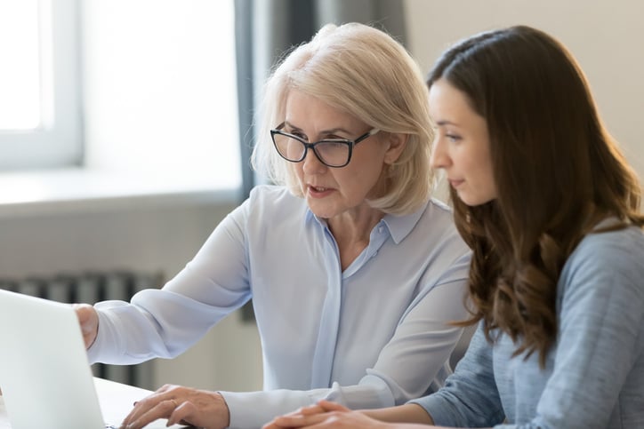 A mentor providing guidance